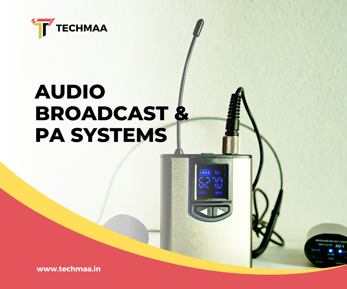 Public address system speakers installed in a school for announcements and audio broadcasting.