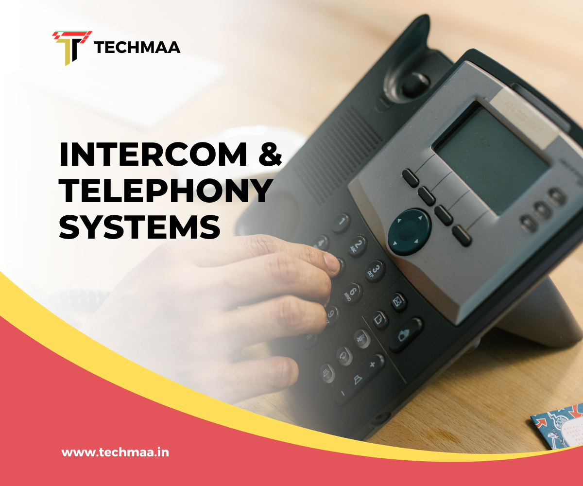 Video intercom system installed at a residential building entrance for secure communication.